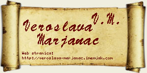 Veroslava Marjanac vizit kartica